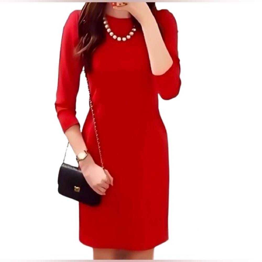 BNWT! J. Crew Red Ponte Dress